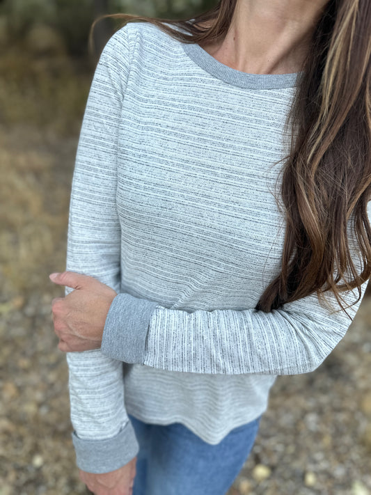 Crew Neck Henley Long Sleeve