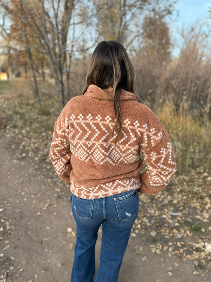 Aztec Sherpa Pullover