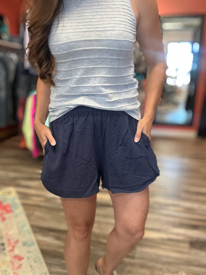 Ruffle Linen Shorts