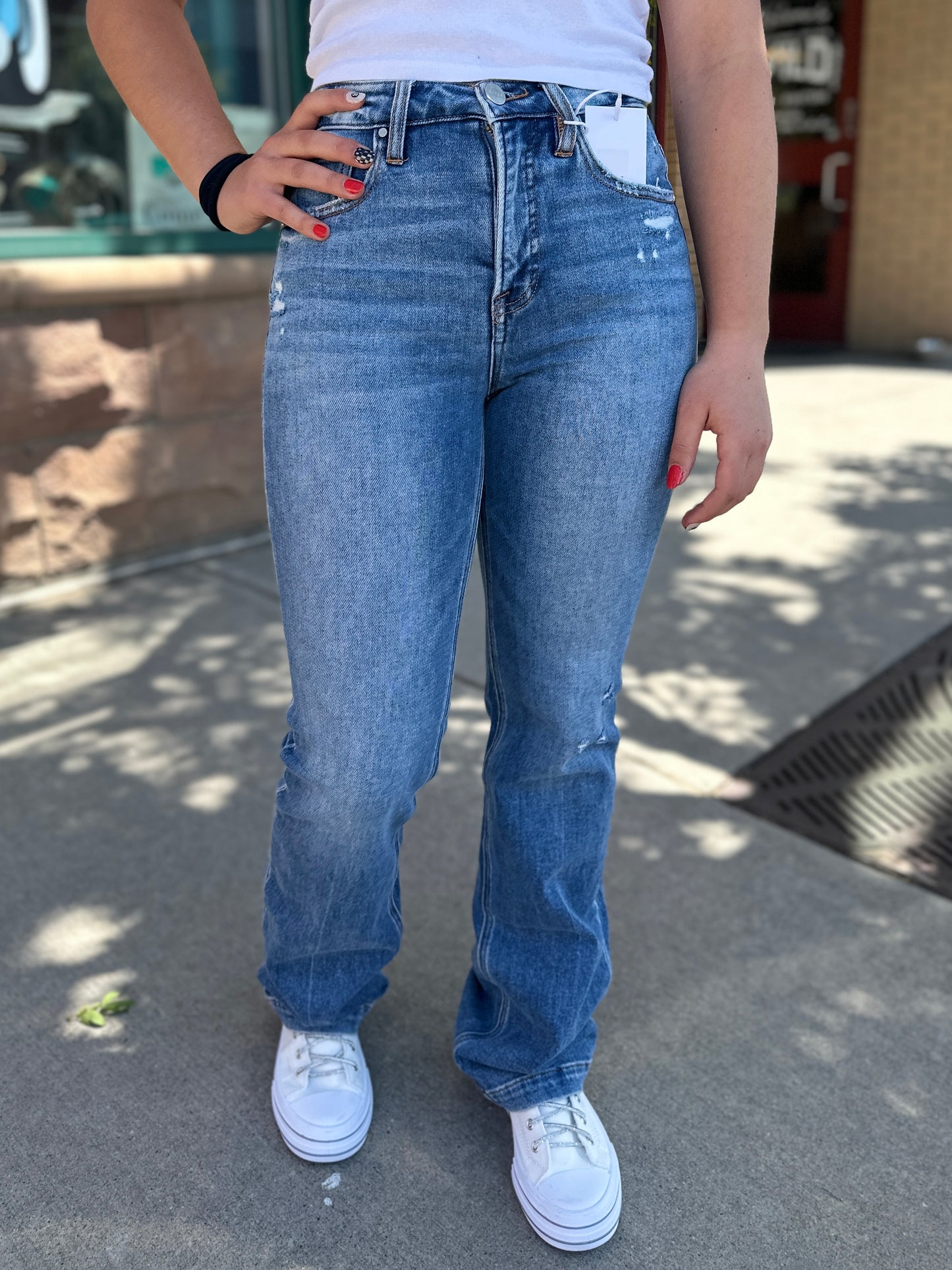 High Rise Tina Straight Leg Jeans