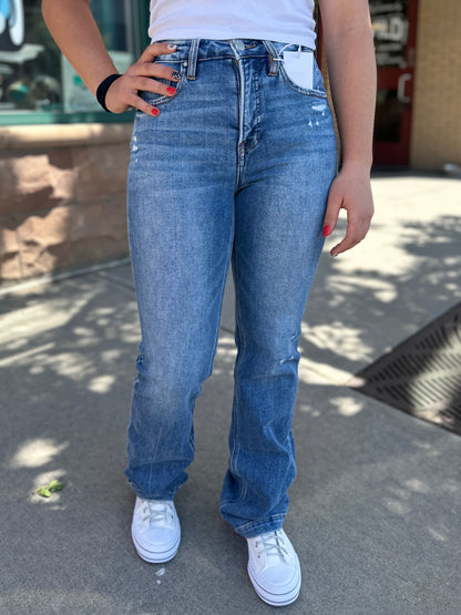 High Rise Tina Straight Leg Jeans
