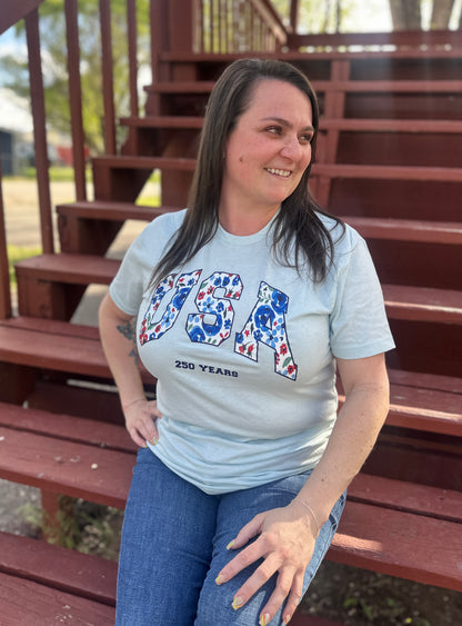 Blue USA Water Floral 250 Short Sleeve