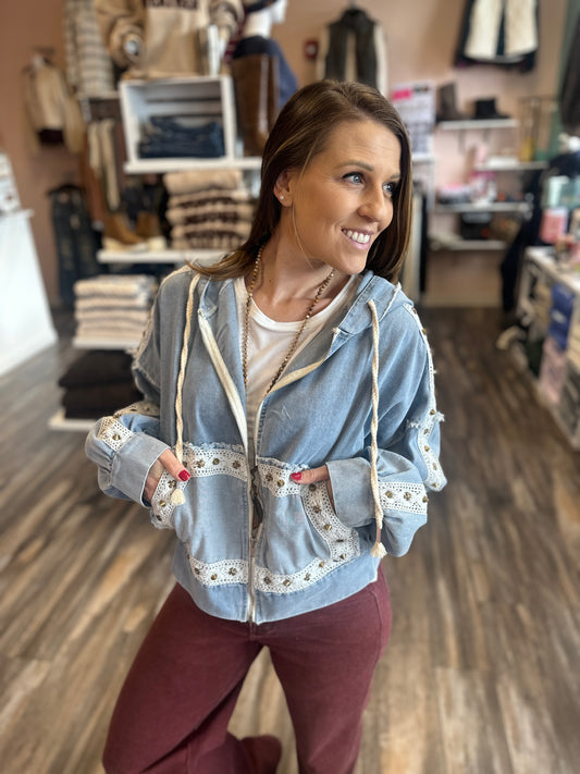 Denim & Crochet Jacket