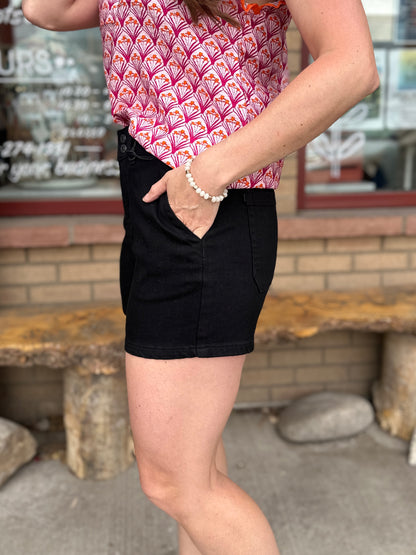 Black Trouser Shorts