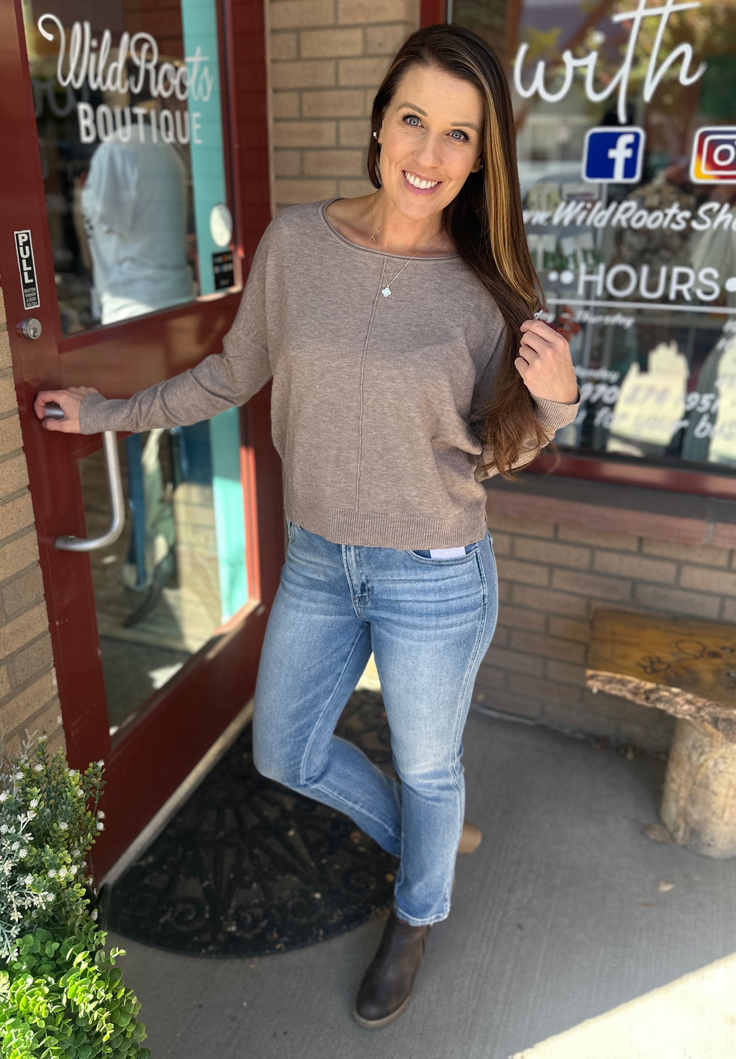 Solid Long Sleeve with Front Seam