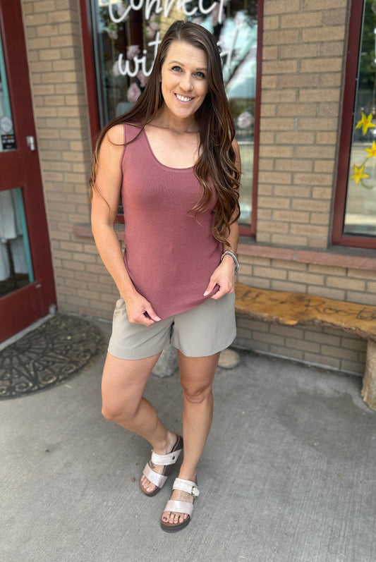 Raw Edge Sweater Tank