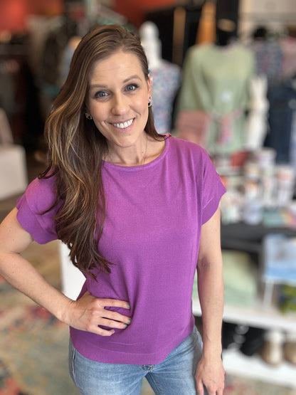 Orchid Crew Neck Short Sleeve