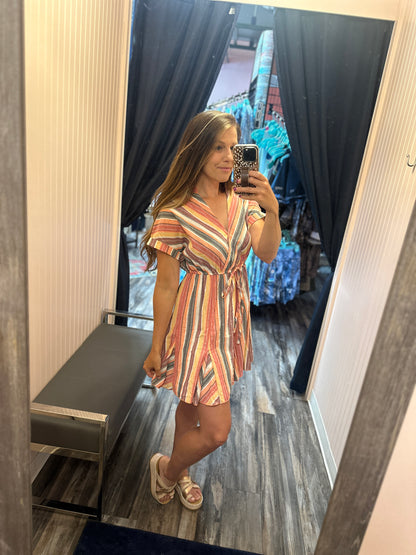 Summer Striped Print Dress