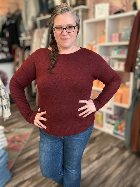 Burgundy Knit Sweater