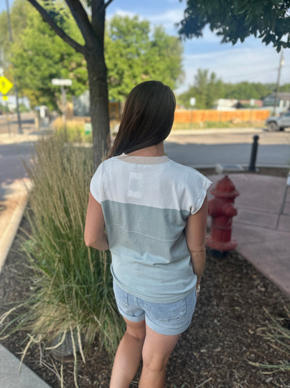 Colorblock Crewneck Short Sleeve