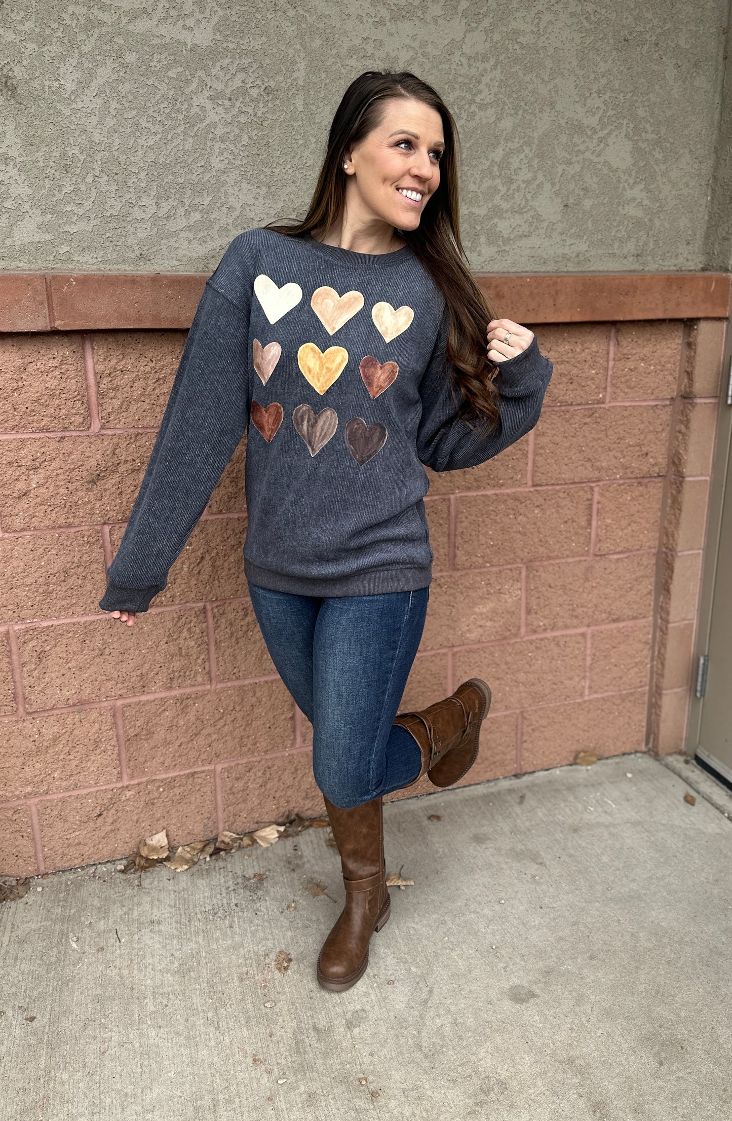 Corded Heart Sweatshirt