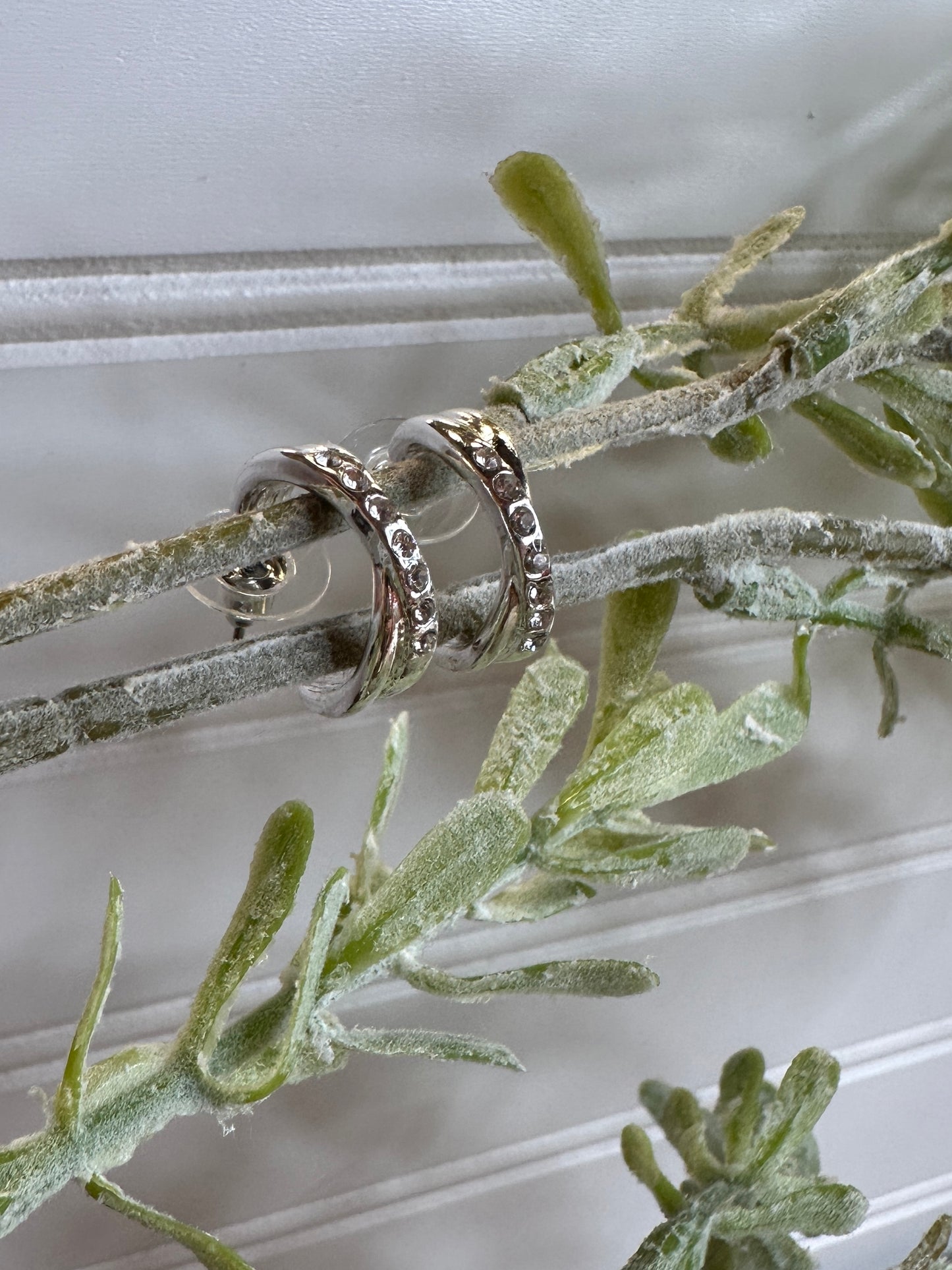 Twist Hoop with Crystals