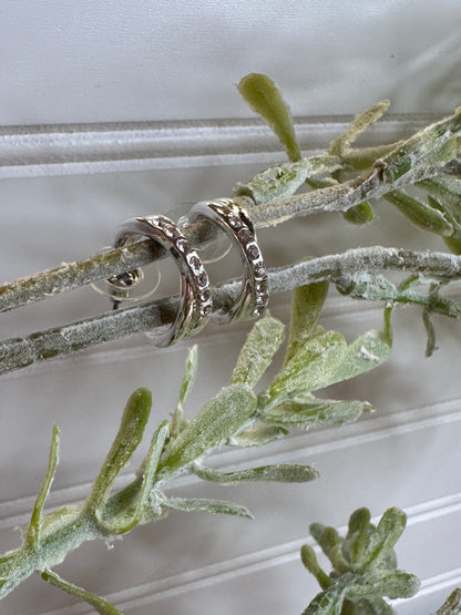 Twist Hoop with Crystals