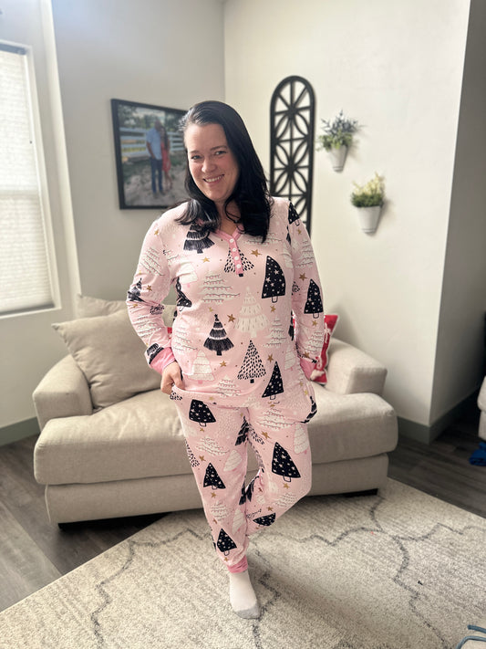 Christmas Tree Jogger PJ Set