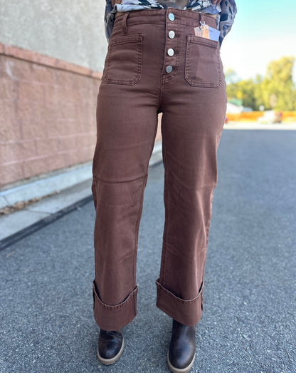 Espresso Patch Pocket Jeans