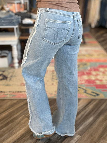 Retro Raw Twisted Out Seam Jean