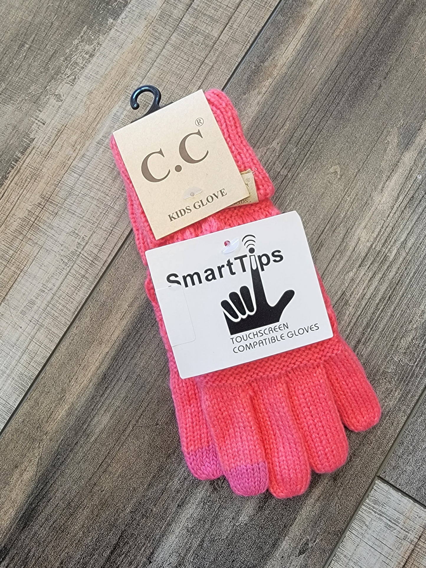 Kids Ribbed Knit Gloves