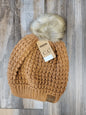 Waffle Stitch Pom Beanie