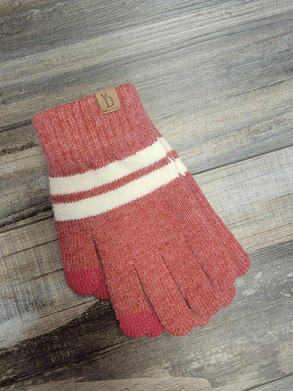 Soft Striped Gloves