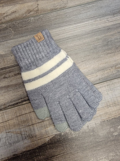 Soft Striped Gloves