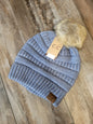 Yarn Knit Pom Beanie