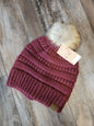 Yarn Knit Pom Beanie