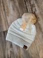 Yarn Knit Pom Beanie