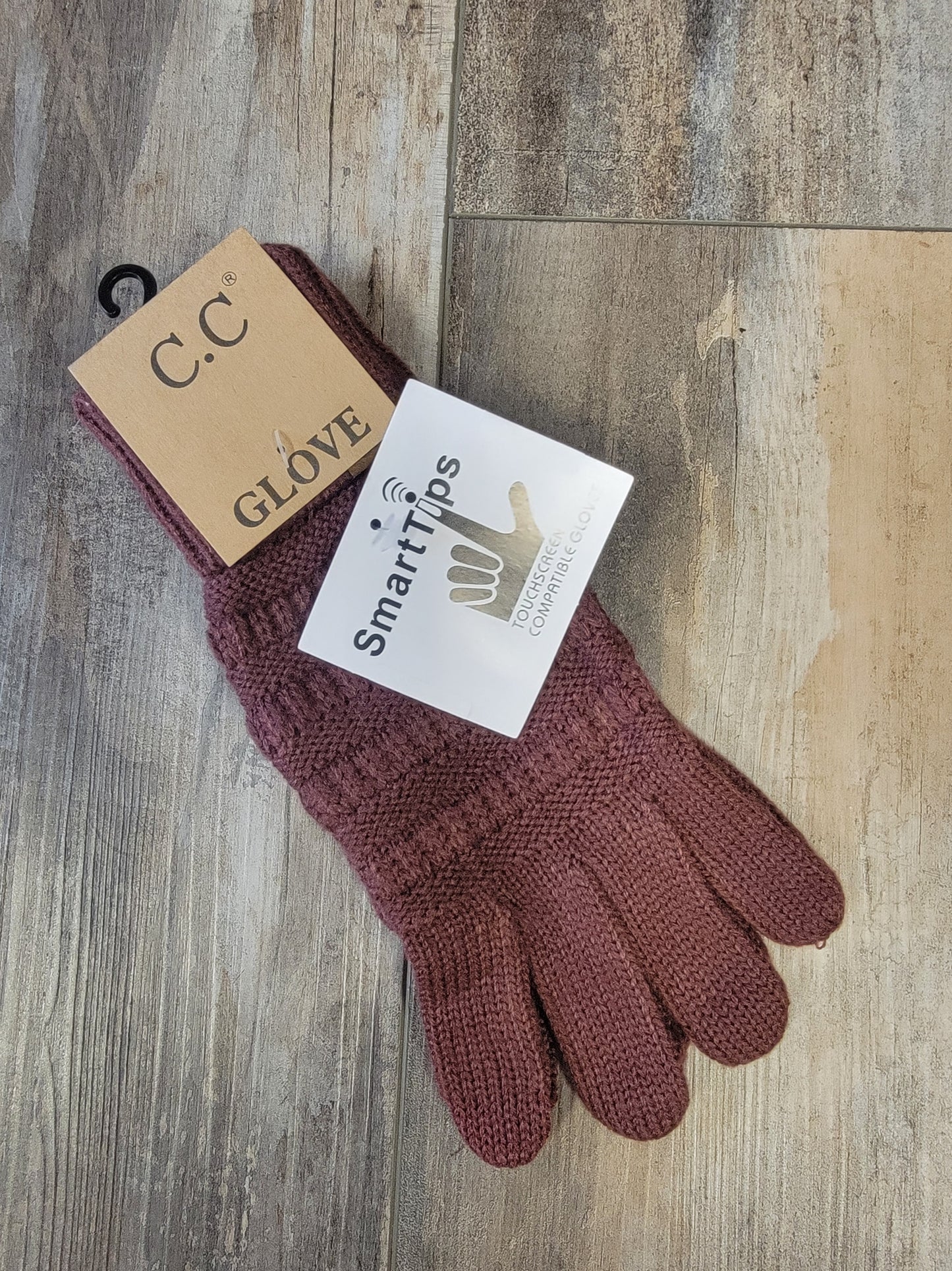 Solid Ribbed Smart Touch Gloves