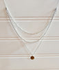 Disc Charm Layered Chain Necklace