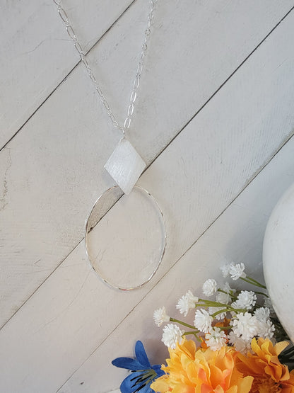 Diamond and Oval Necklace