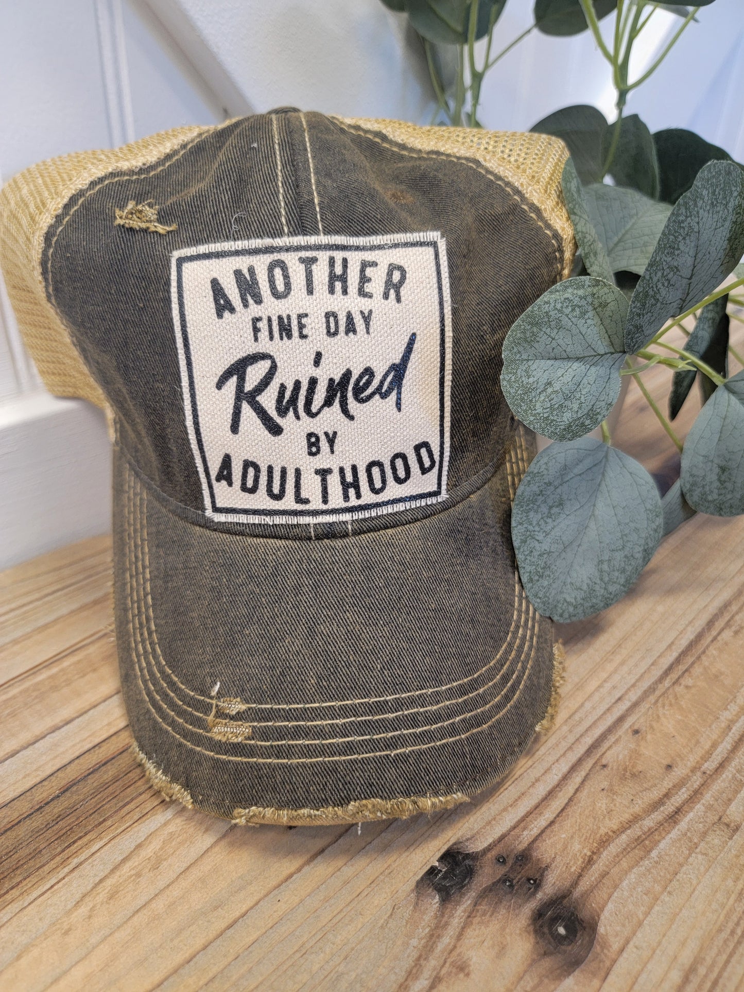 Another Fine Day Ruined by Adulthood Ball Cap