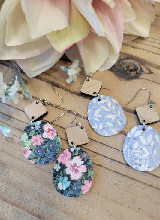 White Oak Floral Earrings
