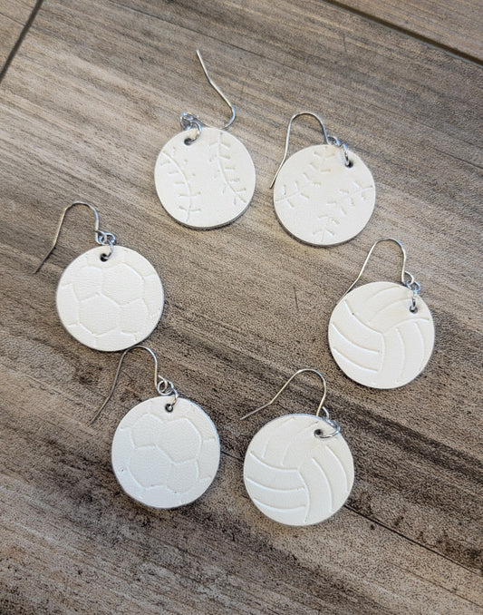 Embossed Sports Earrings