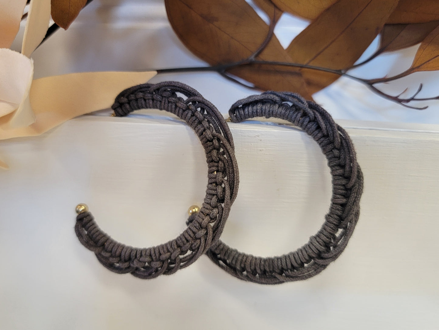 Woven Hoop Earring