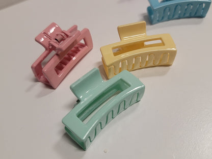 3 Pcs Mini Rectangle Hair Clips