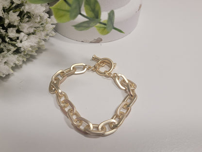 Gold Chain Link Bracelet