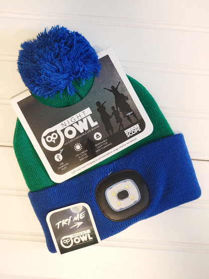 Night Scope Kids LED Pom Beanie