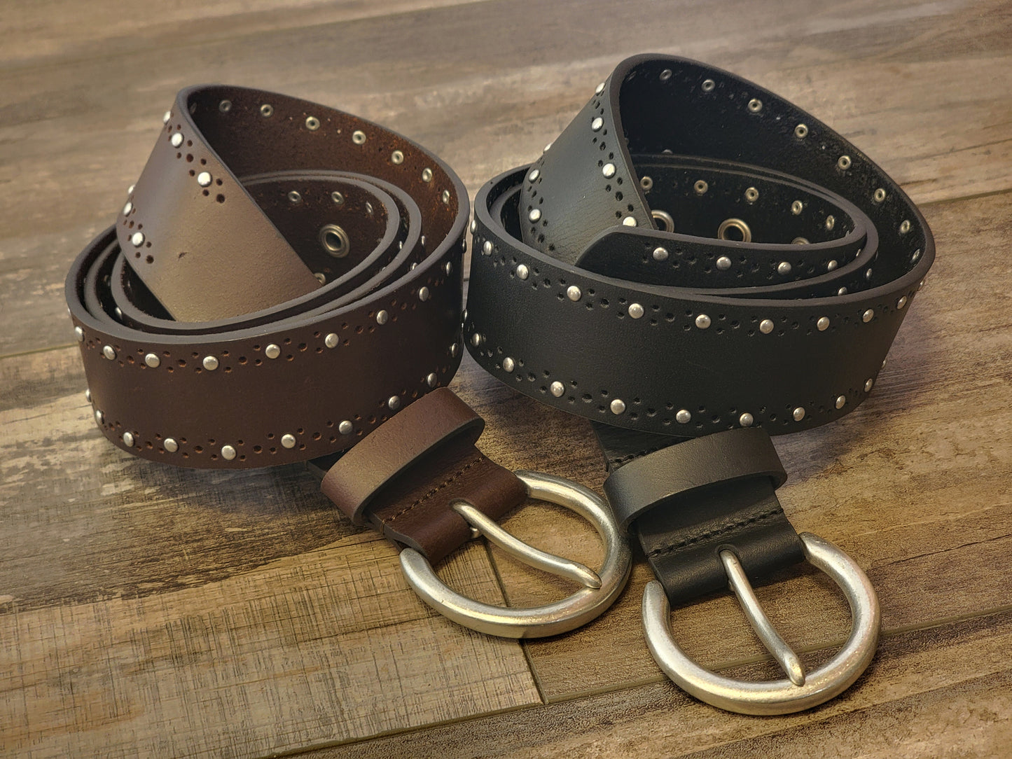 Studded Leather Belt