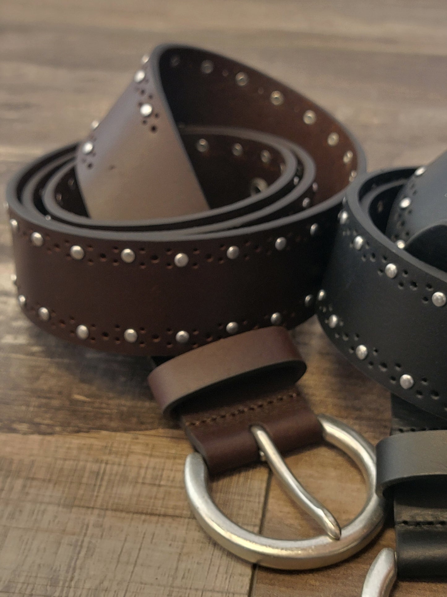 Studded Leather Belt