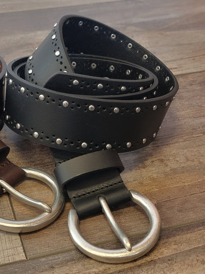 Studded Leather Belt