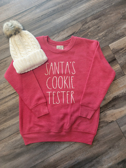 Kids Santa's Cookie Tester Sweatshirt