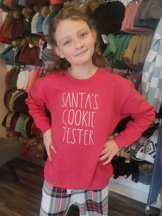 Kids Santa's Cookie Tester Sweatshirt