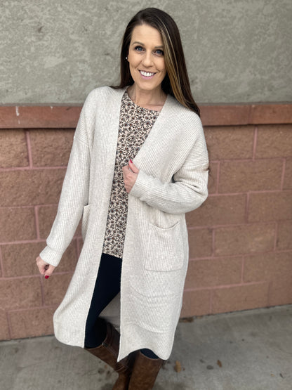 Taupe Knit Cardigan
