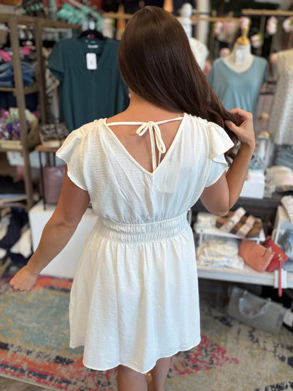 Flutter Cap Sleeve Dress