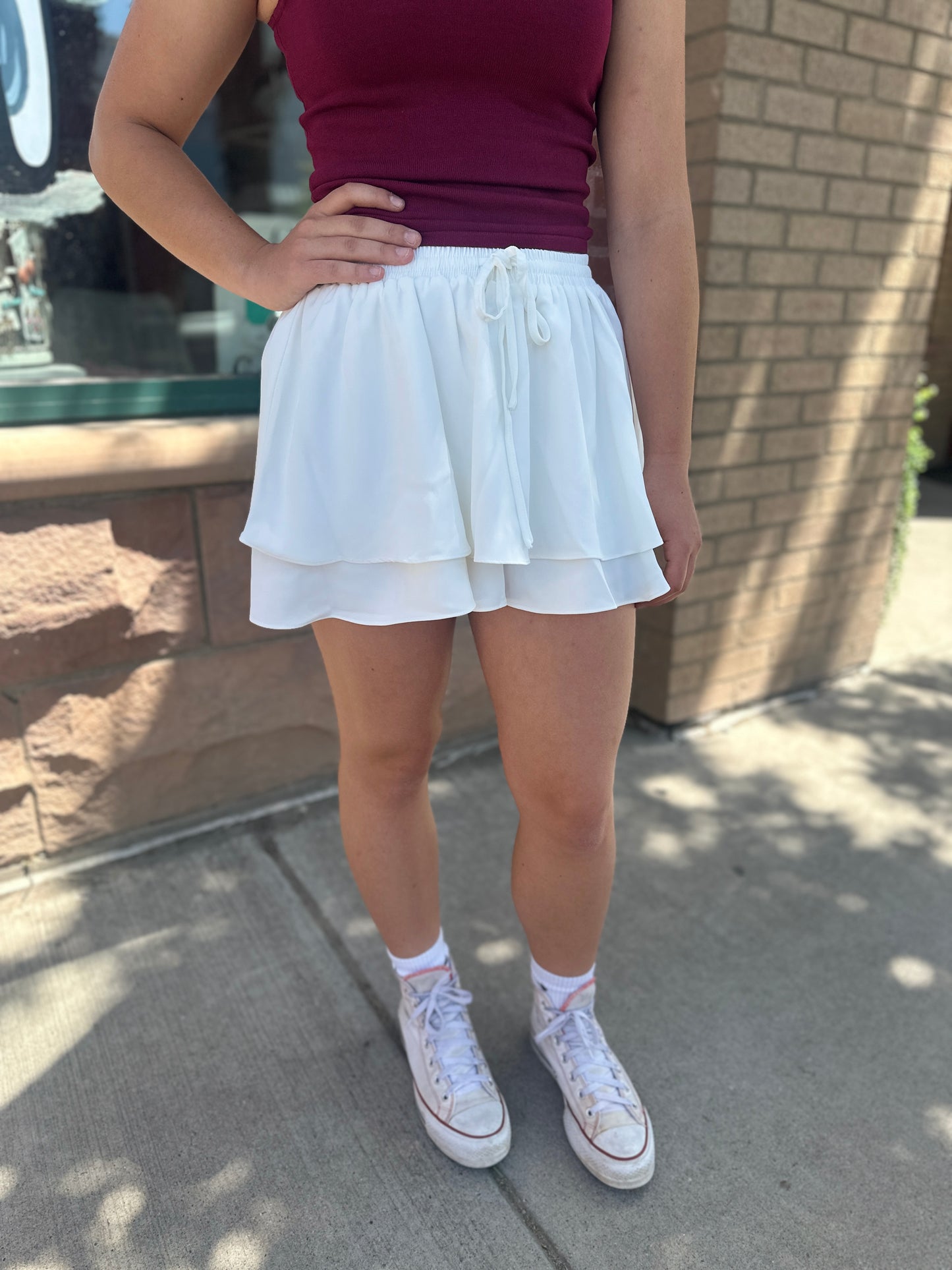 Layered Ruffle Mini Skort
