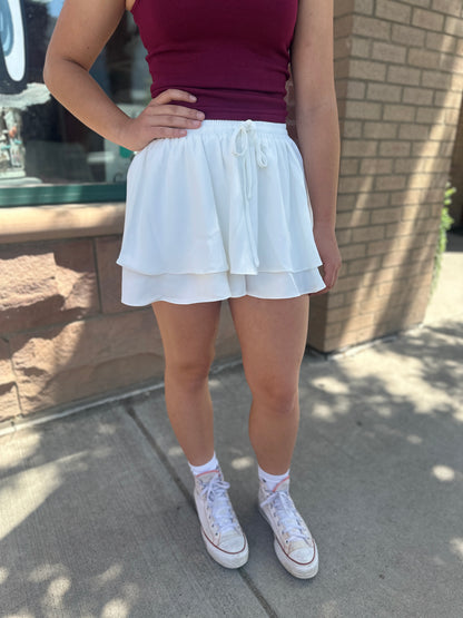 Layered Ruffle Mini Skort