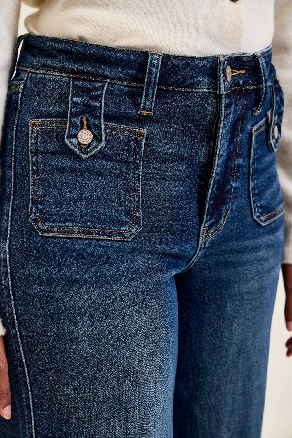 LUX Retro Wide Jeans w/ Front Tab