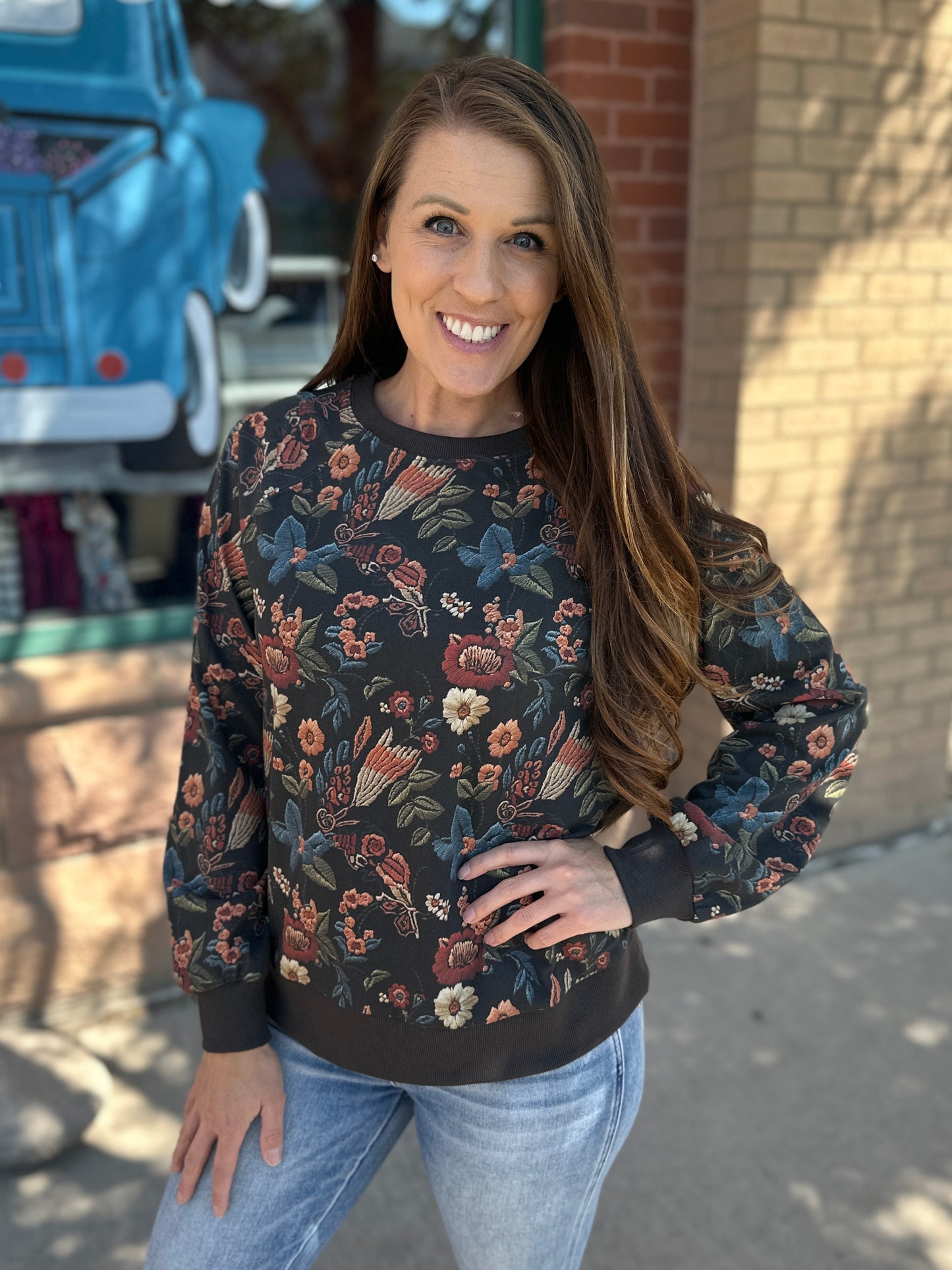 Floral Printed Sweater