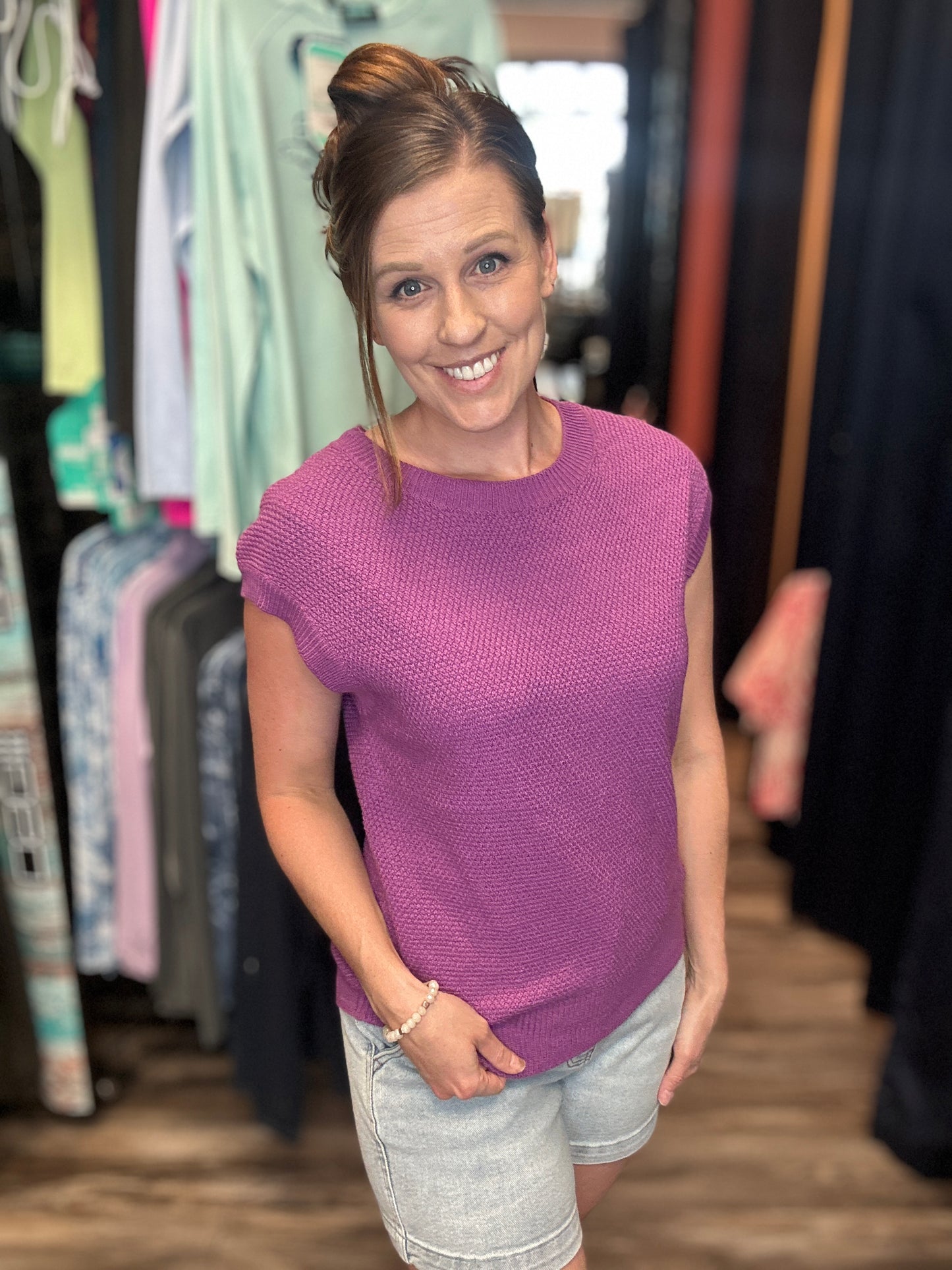 Orchid Cap Sleeve Top