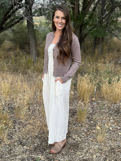Classic Cut Button Up Cardigan